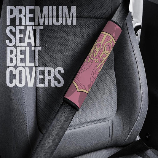 Coral Peacock Seat Belt Covers Custom Black Clover Anime Car Accessories - Gearcarcover - 2