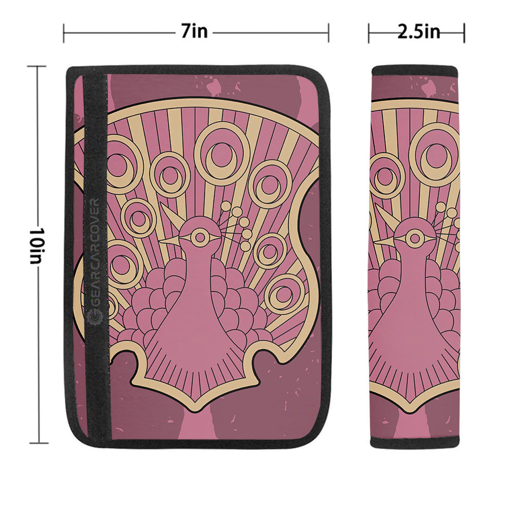 Coral Peacock Seat Belt Covers Custom Black Clover Anime Car Accessories - Gearcarcover - 1