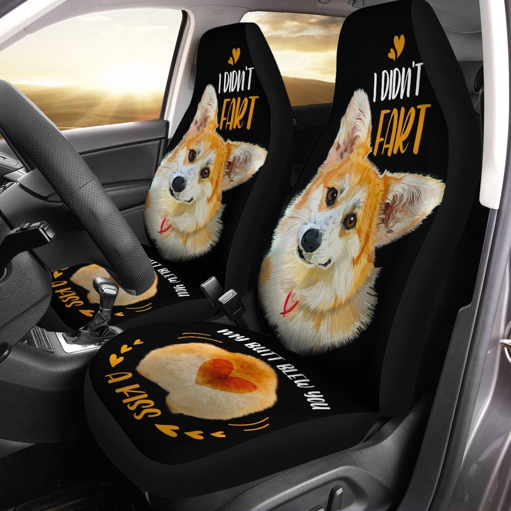 Corgi Car Seat Covers Custom Funny I Didn't Fart Car Accessories For Corgi Lovers - Gearcarcover - 1