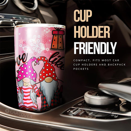 Couple Gnome Tumbler Cup Custom Car Interior Accessories - Gearcarcover - 2