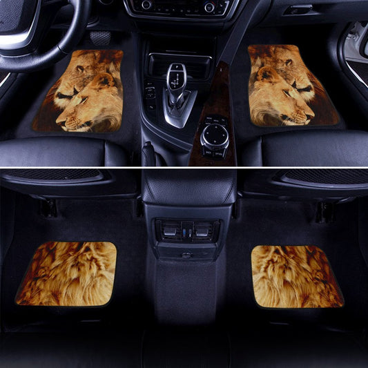 Couple Lion Car Floor Mats Custom Car Accessories Anniversary Gifts - Gearcarcover - 2