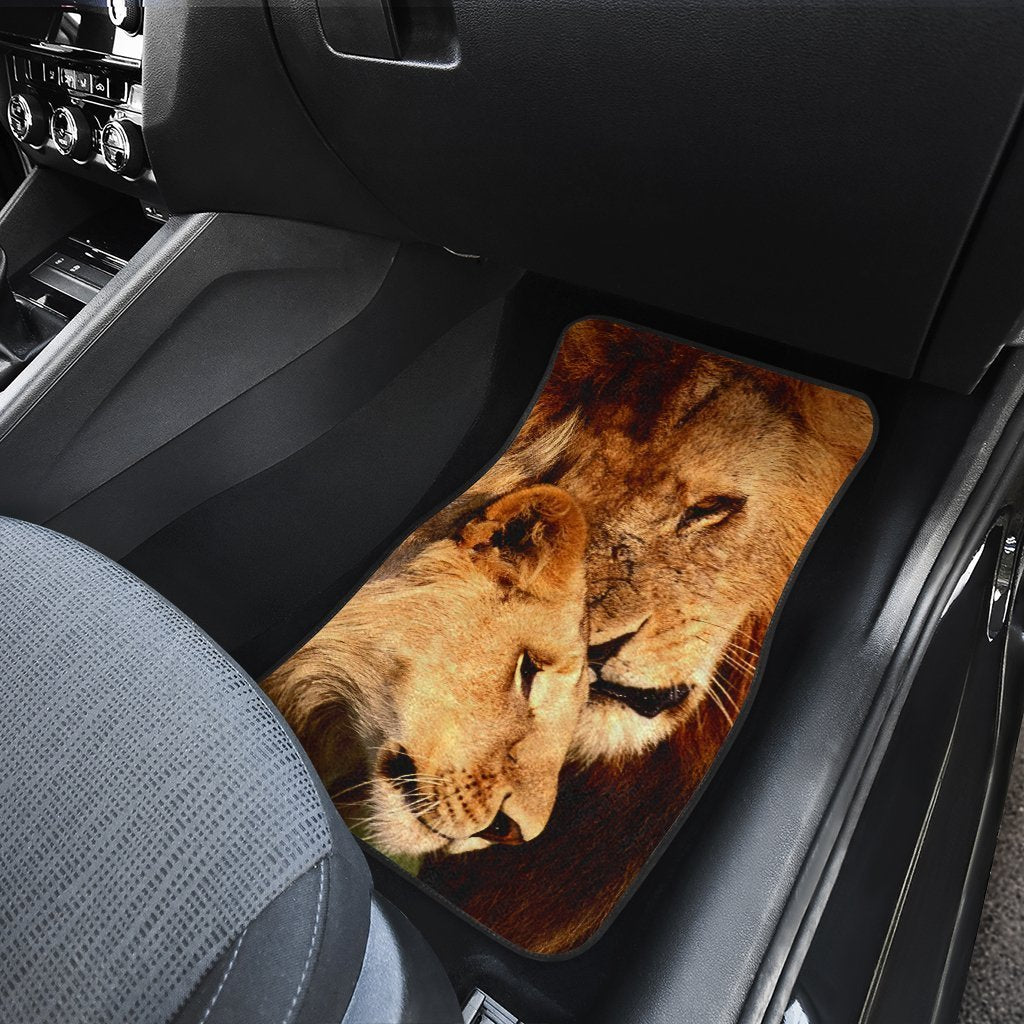 Couple Lion Car Floor Mats Custom Car Accessories Anniversary Gifts - Gearcarcover - 4