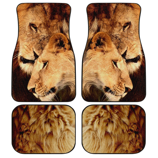 Couple Lion Car Floor Mats Custom Car Accessories Anniversary Gifts - Gearcarcover - 1