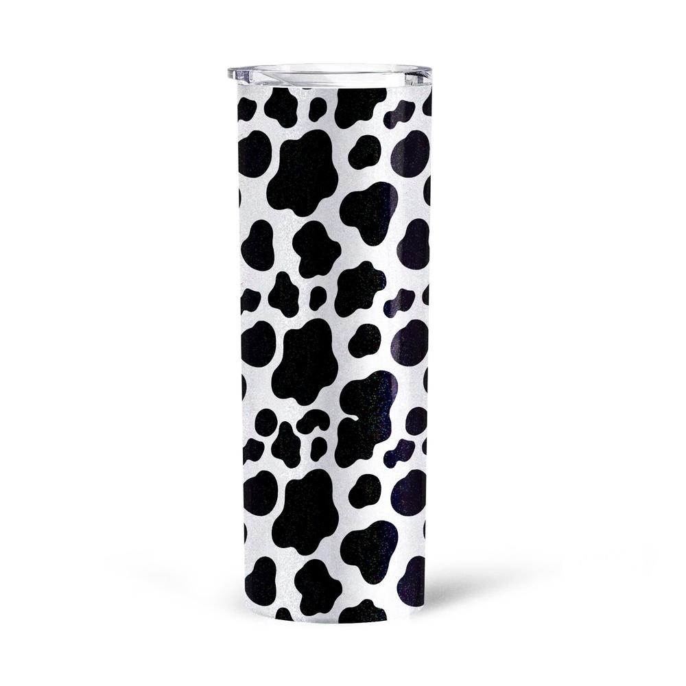 Cow Skin Pattern Custom Tall Glitter Tumbler - Gearcarcover - 4
