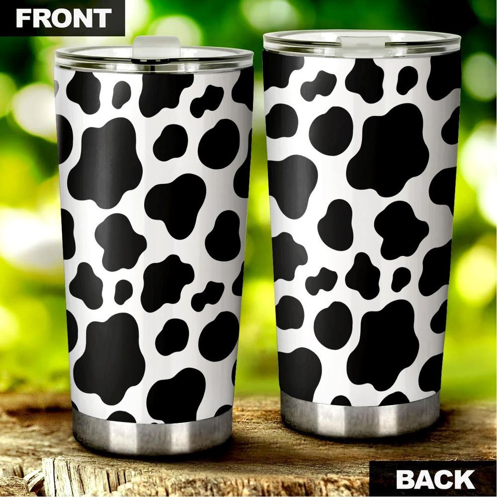 Cow Skin Pattern Custom Tumbler Stainless Steel - Gearcarcover - 2