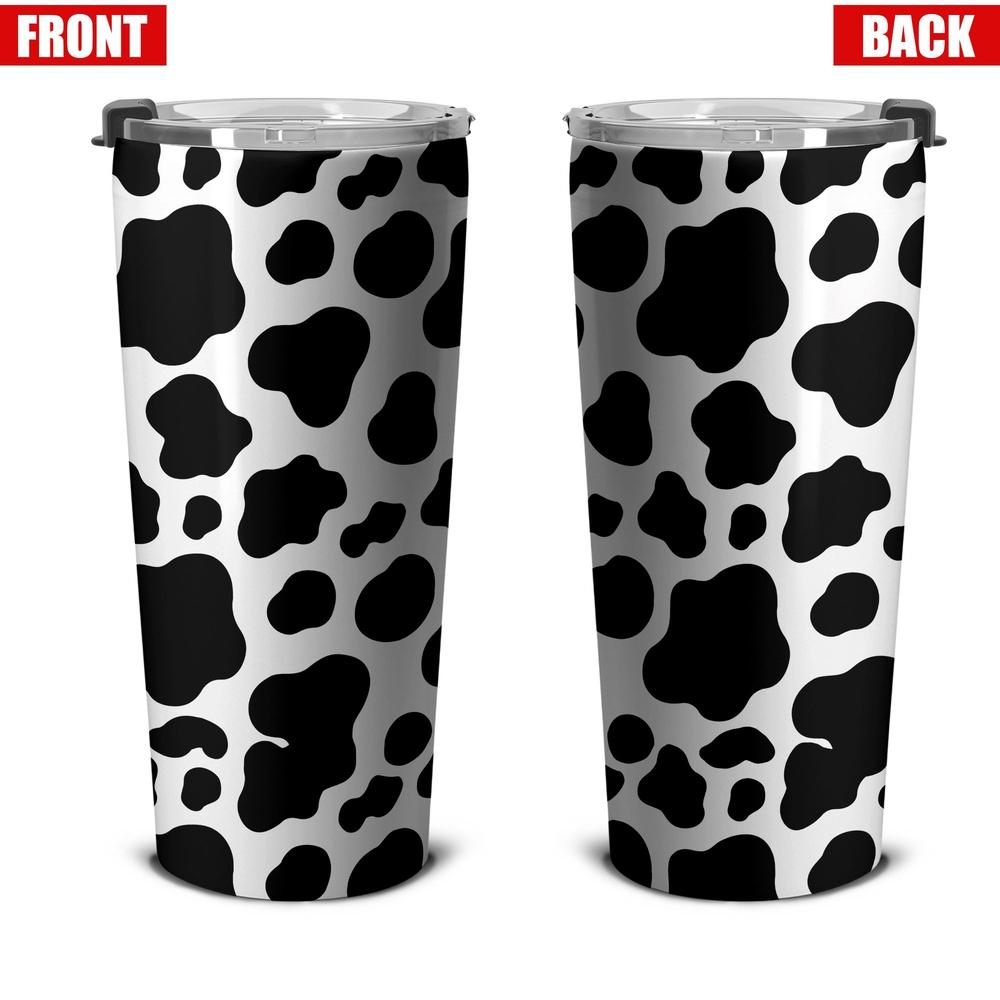Cow Skin Pattern Custom Tumbler Stainless Steel - Gearcarcover - 4