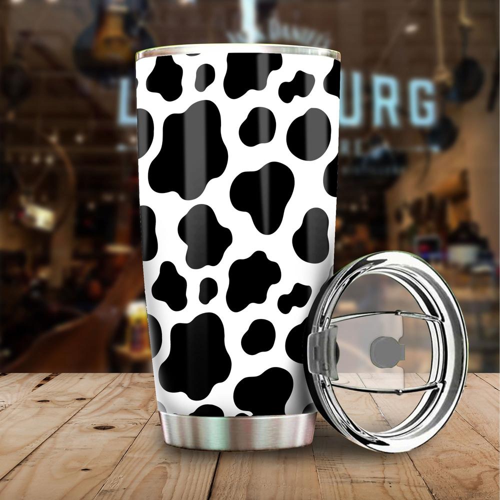 Cow Skin Pattern Custom Tumbler Stainless Steel - Gearcarcover - 1