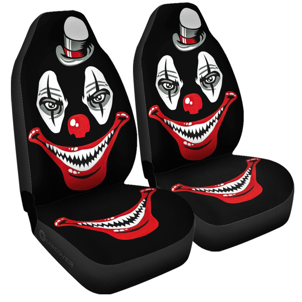 Creepy Clown Hat Car Seat Covers Custom Car Interior Accessories Halloween Decorations - Gearcarcover - 3