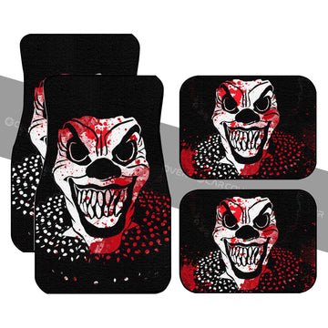 Creepy Evil Clown Face Car Floor Mats Custom Halloween Car Accessories - Gearcarcover - 1