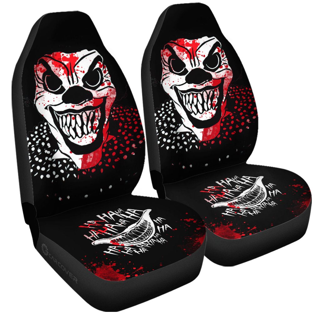 Creepy Evil Clown Face Car Seat Covers Custom Car Accessories Halloween - Gearcarcover - 3