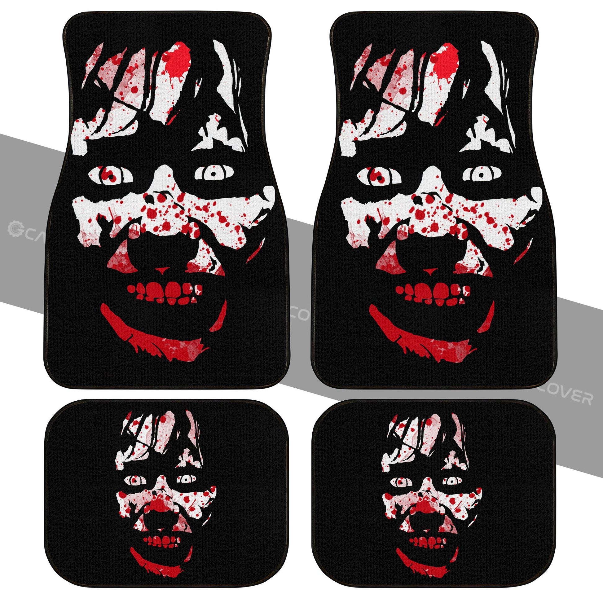Creepy Face Car Floor Mats Custom Car Interior Accessories Halloween - Gearcarcover - 2