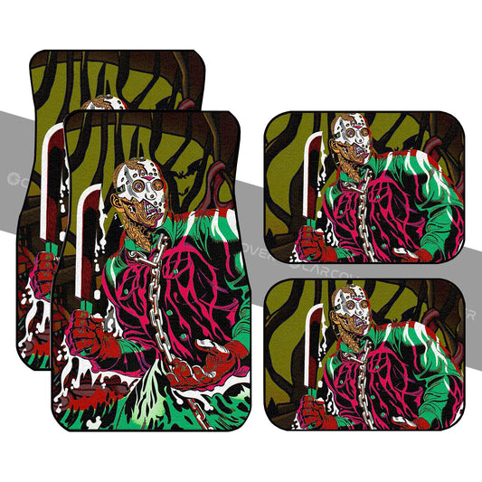Creepy Jason Car Floor Mats Custom Car Accessories Horror Halloween Decorations - Gearcarcover - 1