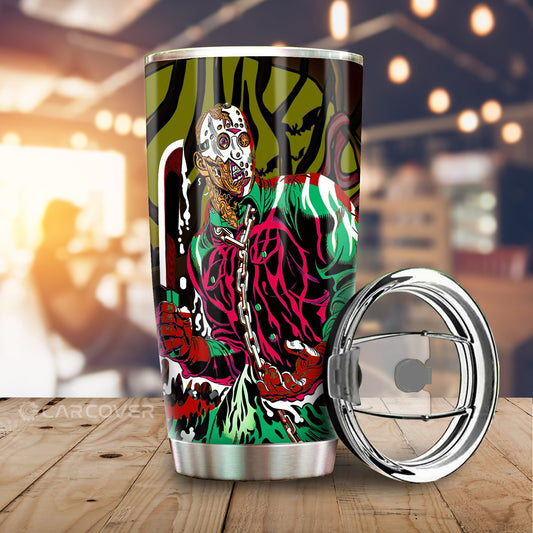Creepy Jason Tumbler Cup Custom Car Accessories Horror Halloween Decorations - Gearcarcover - 1