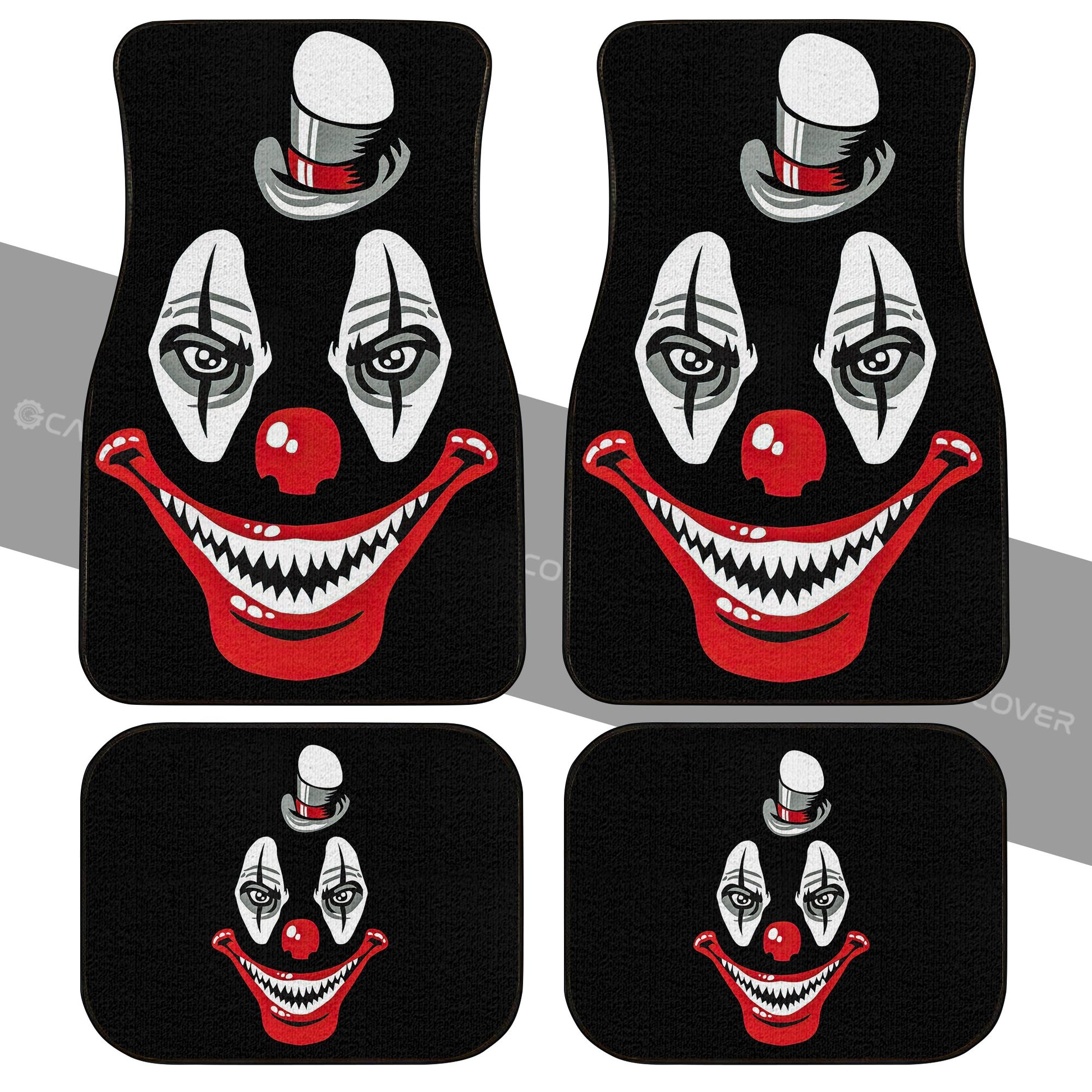 Creppy Clown Hat Car Floor Mats Custom Car Accessories Halloween Decorations - Gearcarcover - 2