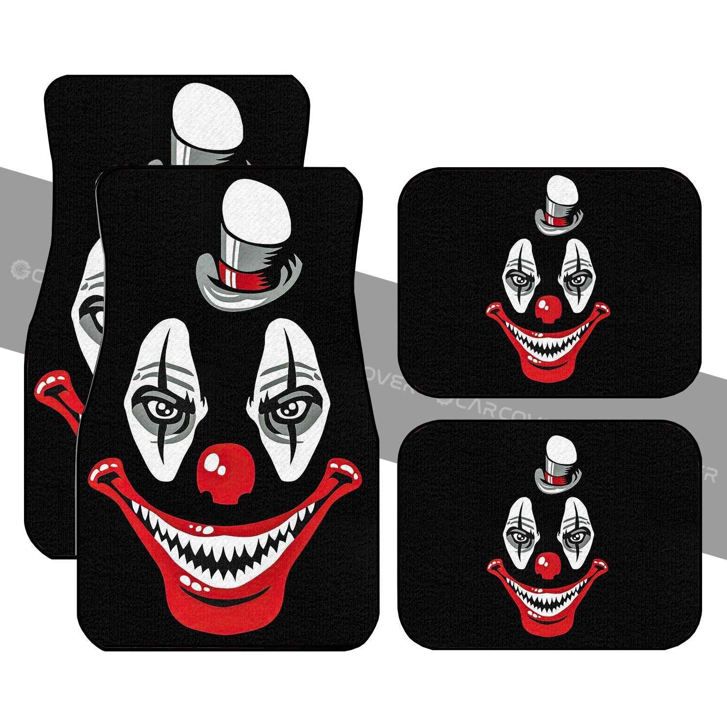 Creppy Clown Hat Car Floor Mats Custom Car Accessories Halloween Decorations - Gearcarcover - 1