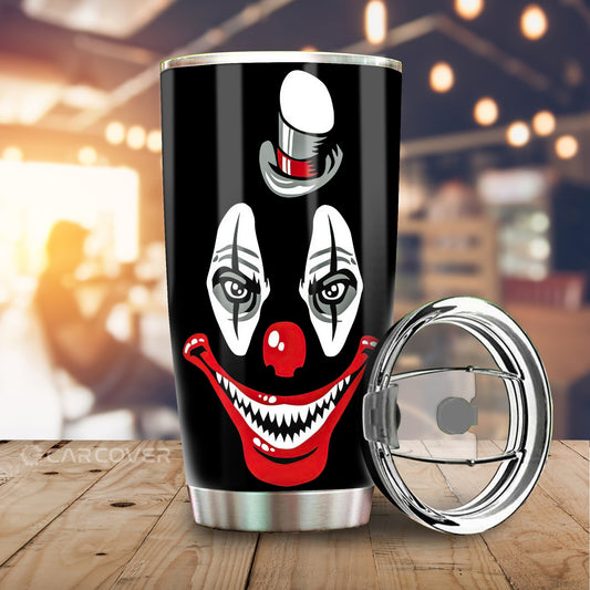 Creppy Clown Hat Tumbler Cup Custom Car Accessories Halloween Decorations - Gearcarcover - 1