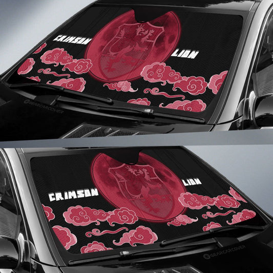 Crimson Lion Car Sunshade Custom Black Clover Anime Car Accessories - Gearcarcover - 2