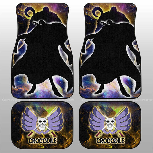 Crocodile Car Floor Mats Custom One Piece Anime Silhouette Style - Gearcarcover - 1