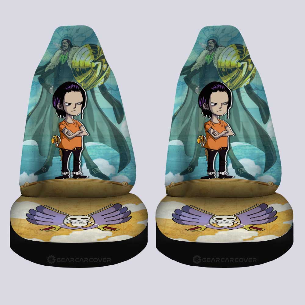 Crocodile Car Seat Covers Custom One Piece Map Car Accessories For Anime Fans - Gearcarcover - 4