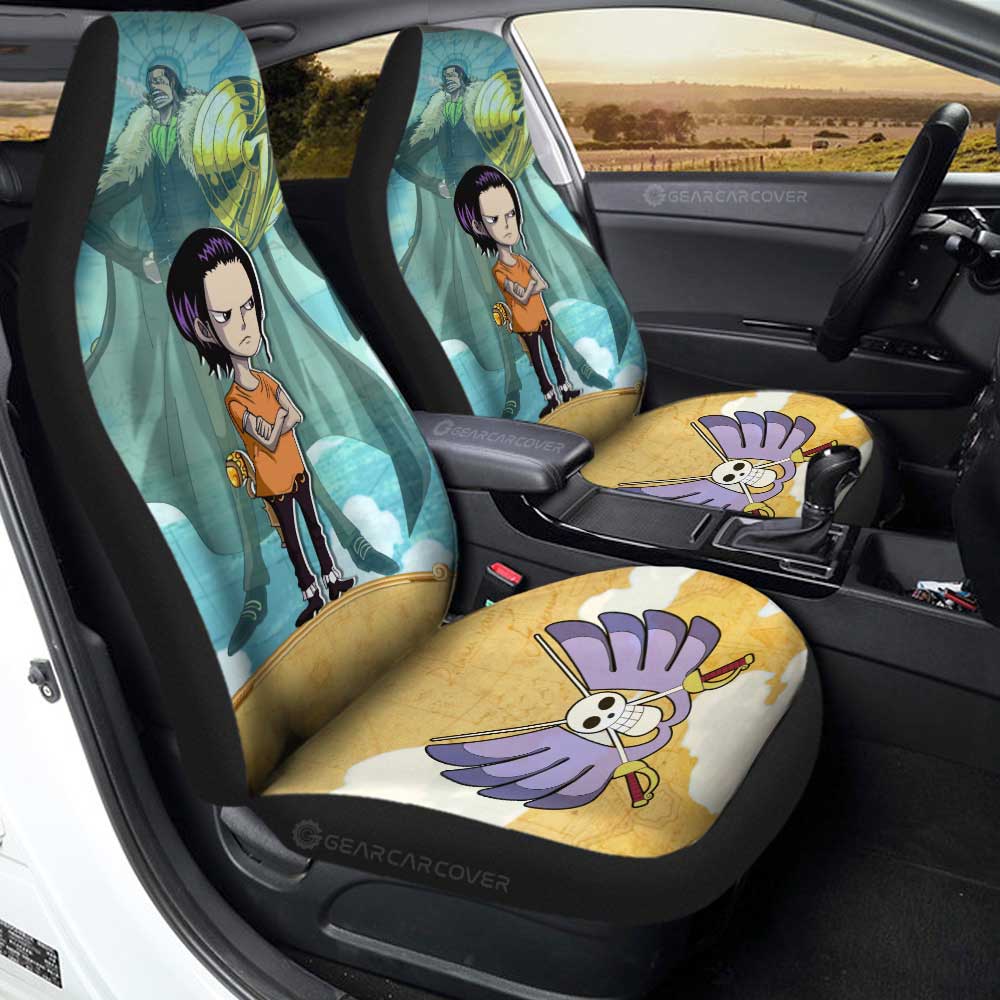 Crocodile Car Seat Covers Custom One Piece Map Car Accessories For Anime Fans - Gearcarcover - 1