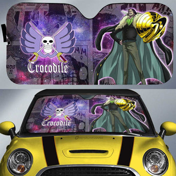 Crocodile Car Sunshade Custom One Piece Anime Car Accessories Manga Galaxy Style - Gearcarcover - 1