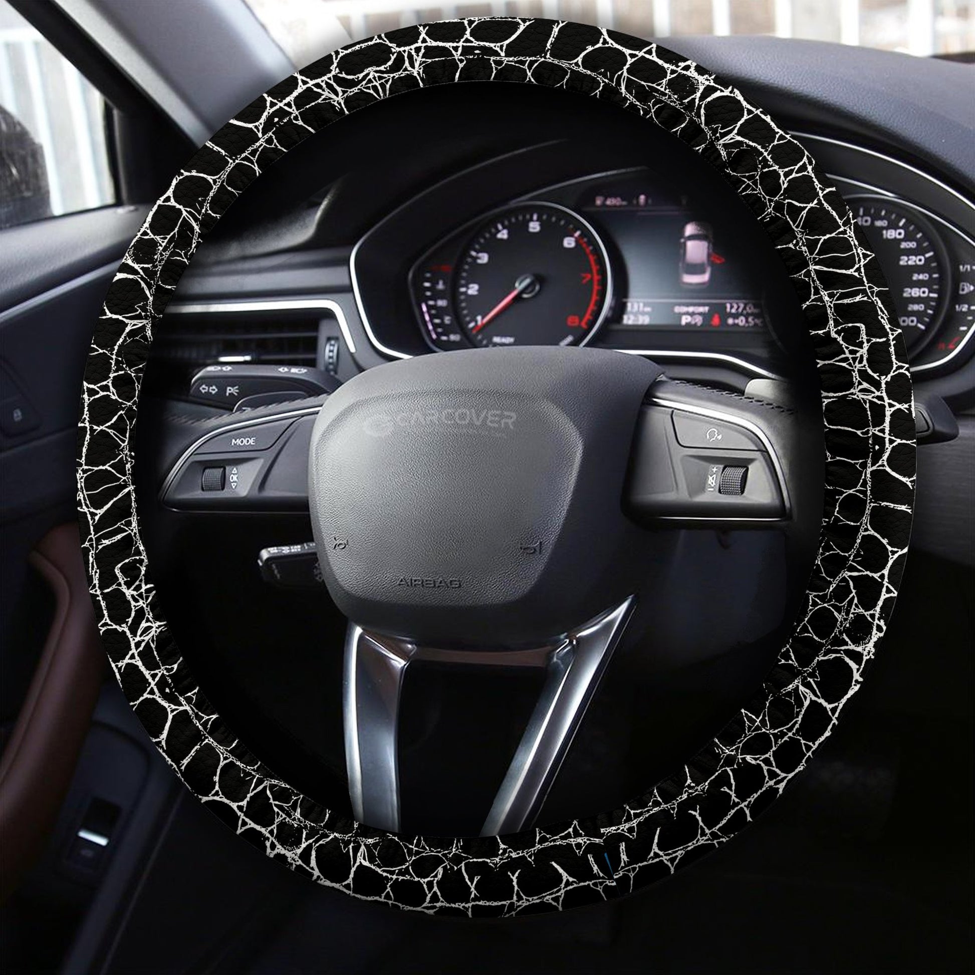 Crocodile Skin Steering Wheel Cover Custom Animal Car Interior Accessories - Gearcarcover - 3