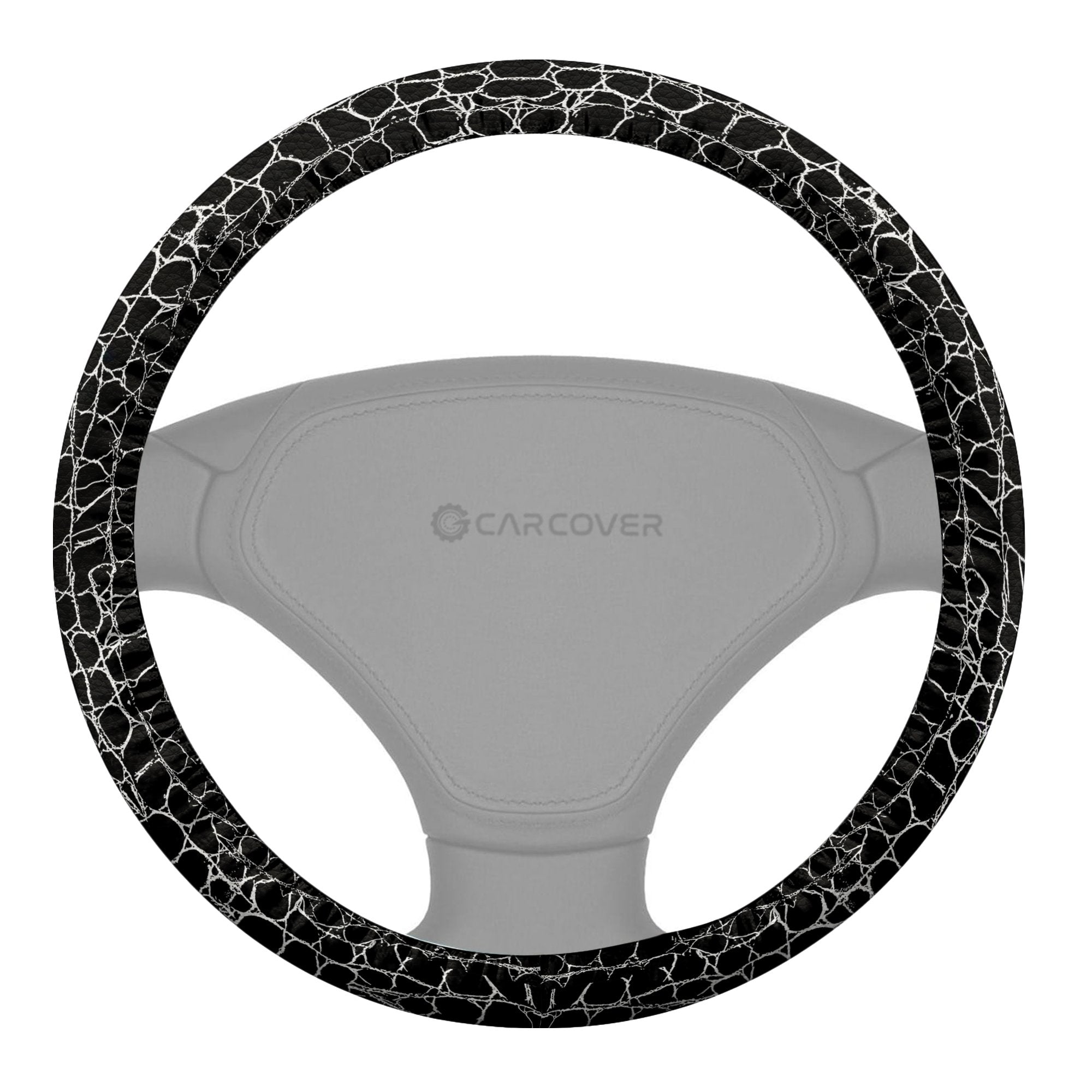 Crocodile Skin Steering Wheel Cover Custom Animal Car Interior Accessories - Gearcarcover - 1