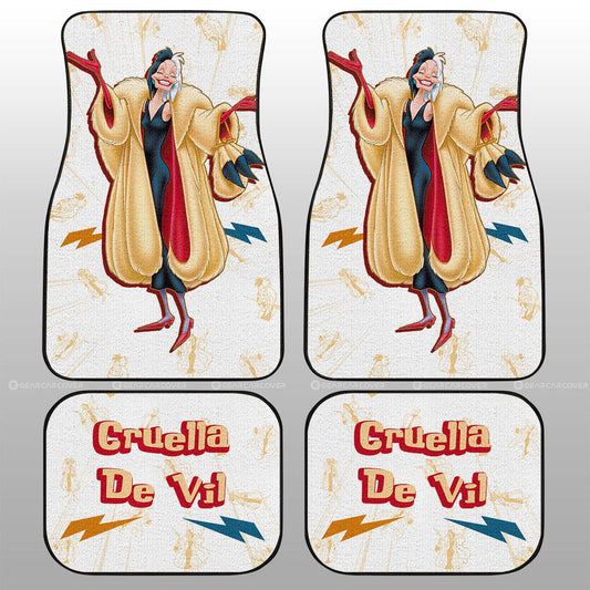 Cruella De Vil Car Floor Mats Custom Cartoon Car Accessories - Gearcarcover - 1