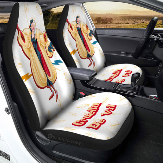 Cruella De Vil Car Seat Covers Custom Cartoon Car Accessories - Gearcarcover - 1