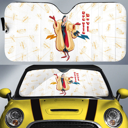 Cruella De Vil Car Sunshade Custom Cartoon Car Accessories - Gearcarcover - 1