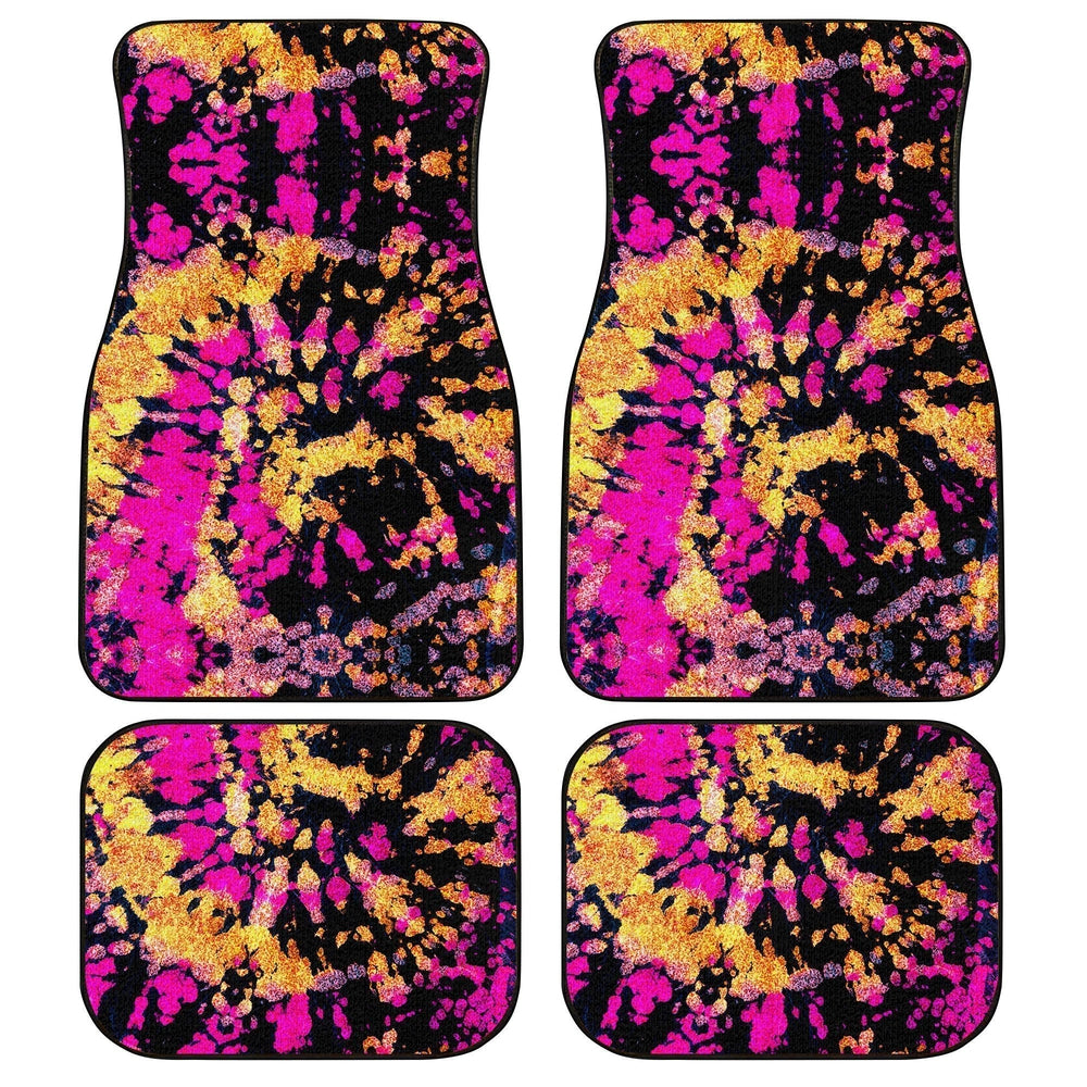 Crumple Tie Dye Car Floor Mats Custom Hippie Car Accessories - Gearcarcover - 1