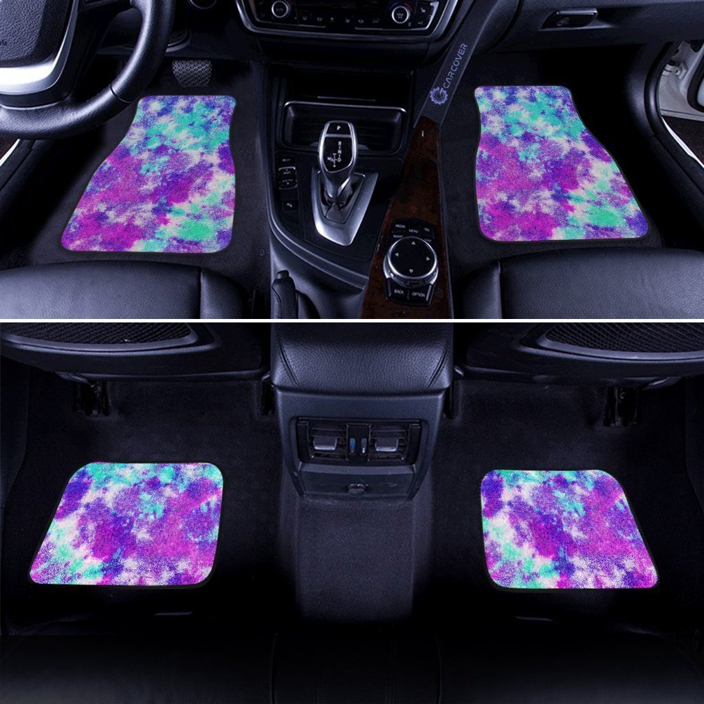 Crumple Tie Dye Car Floor Mats Purple Custom Hippie Car Accessories - Gearcarcover - 2