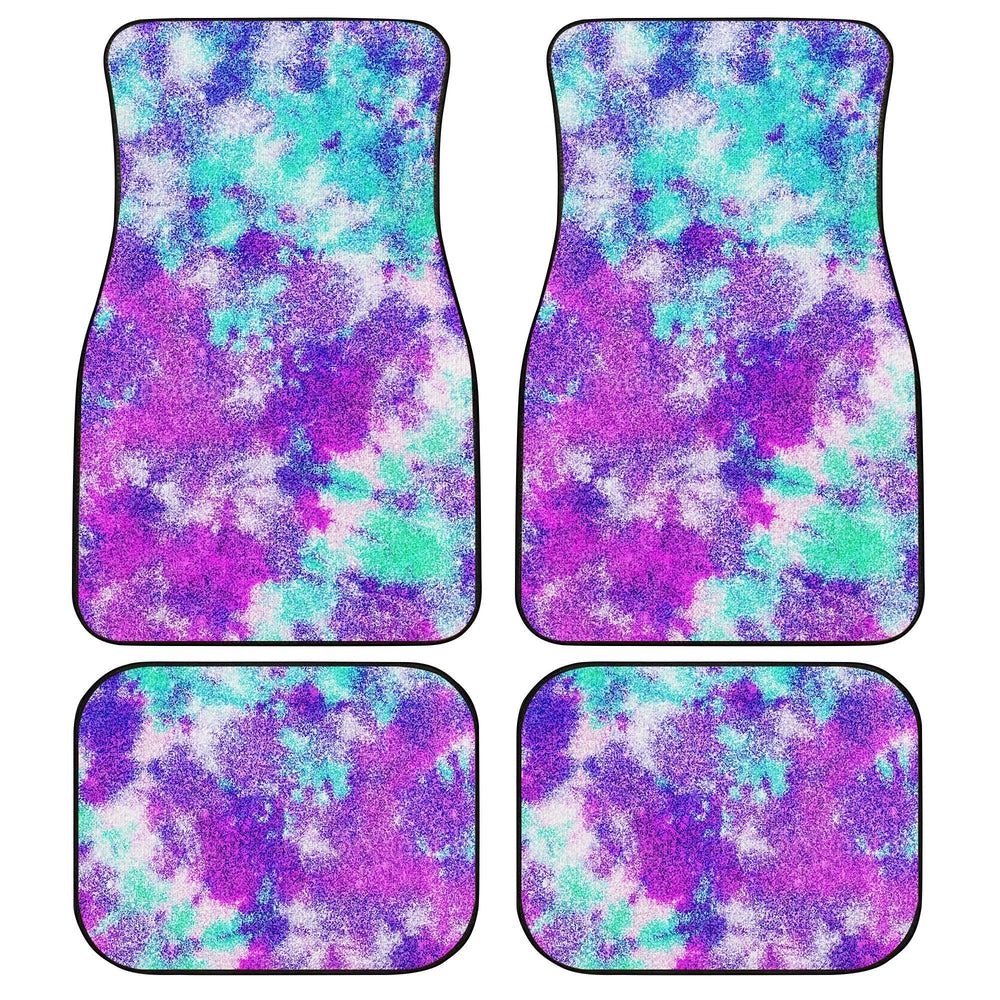 Crumple Tie Dye Car Floor Mats Purple Custom Hippie Car Accessories - Gearcarcover - 1