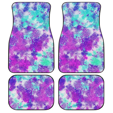 Crumple Tie Dye Car Floor Mats Purple Custom Hippie Car Accessories - Gearcarcover - 1