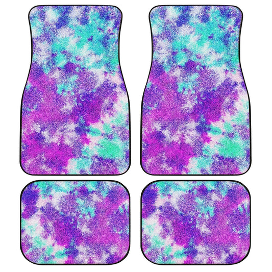 Crumple Tie Dye Car Floor Mats Purple Custom Hippie Car Accessories - Gearcarcover - 1