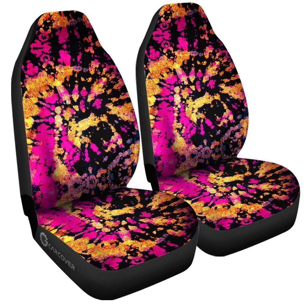 Crumple Tie Dye Car Seat Covers Custom Hippie Car Accessories - Gearcarcover - 3