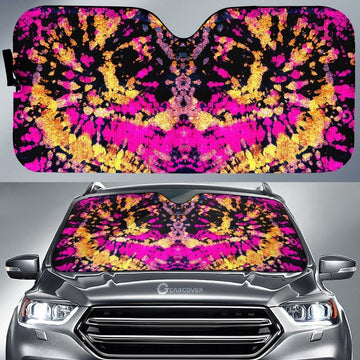 Crumple Tie Dye Car Sunshade Custom Hippie Car Accessories - Gearcarcover - 1