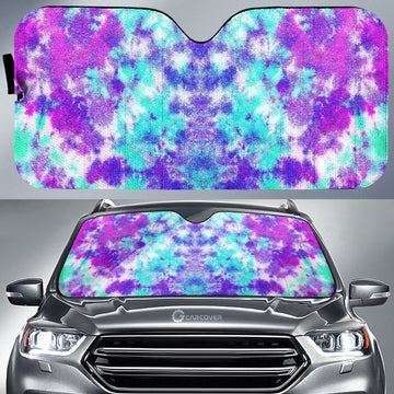 Crumple Tie Dye Car Sunshade Custom Printed Hippie Car Accessories - Gearcarcover - 1