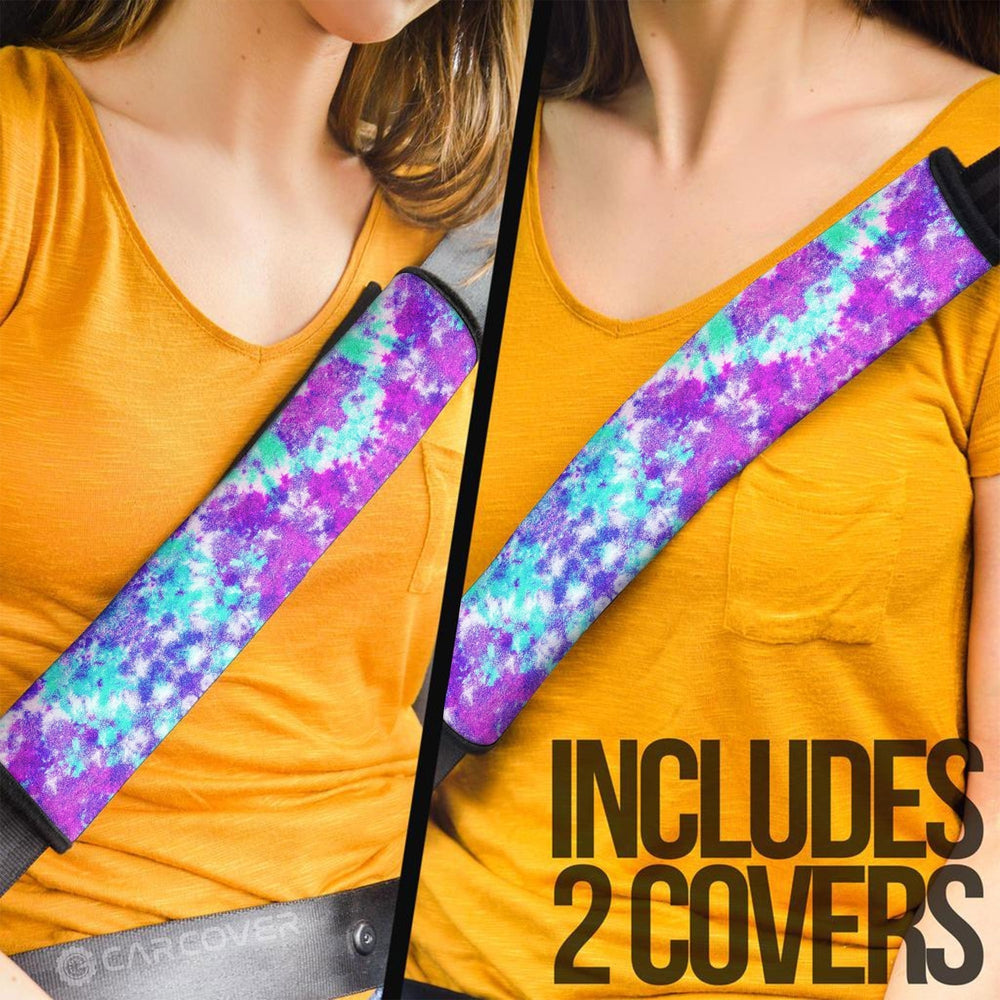 Crumple Tie Dye Seat Belt Covers Custom Hippie Car Accessories Gifts - Gearcarcover - 2