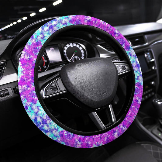 Crumple Tie Dye Steering Wheel Covers Custom Hippie Tie Dye Hippie Car Accessories - Gearcarcover - 1
