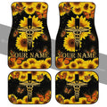 Custom Name Nurse Car Floor Mats Custom Sunflower Car Accessories - Gearcarcover - 2