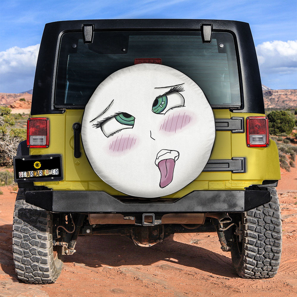 Cute Ahegao Face Spare Tire Covers Custom Ahegao Style Car Accessories