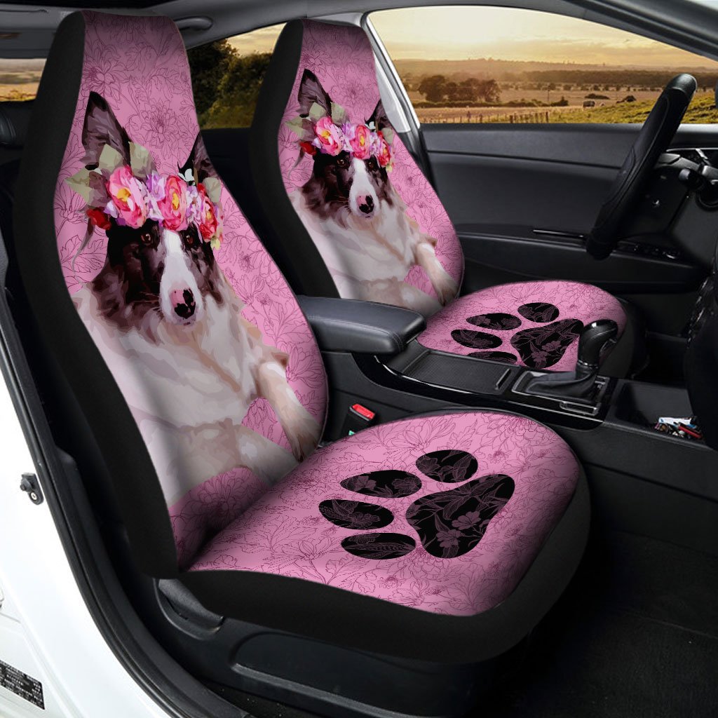 Cute Australian Shepherd Car Seat Covers Custom Pink Car Accessories - Gearcarcover - 1