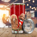Cute Couple Poodles Tumbler Cup Custom Animal Car Accessories Christmas - Gearcarcover - 2