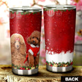 Cute Couple Poodles Tumbler Cup Custom Animal Car Accessories Christmas - Gearcarcover - 4