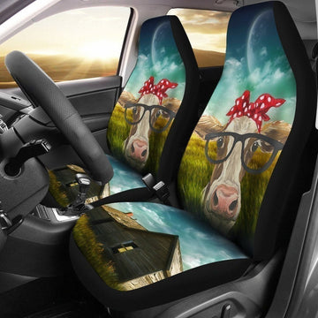 Cute Cow Car Seat Covers Custom Animal Farm Car Accessories - Gearcarcover - 1
