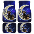 Cute Dachshund Car Floor Mats Custom I Love You To The Moon And Back Galaxy Car Accessories Meaningful - Gearcarcover - 1