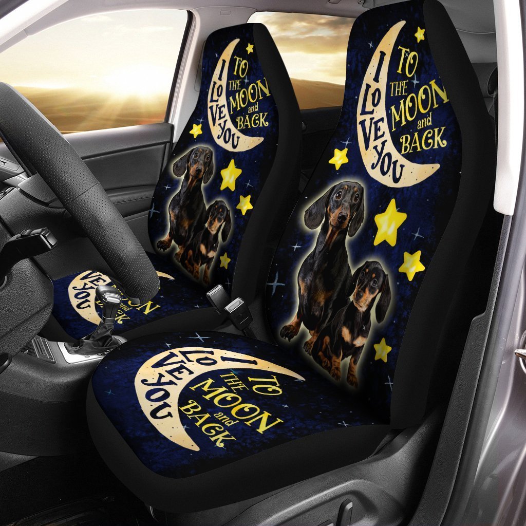 Cute Dachshund Car Seat Covers Custom Dachshund Dog Car Accessories - Gearcarcover - 2