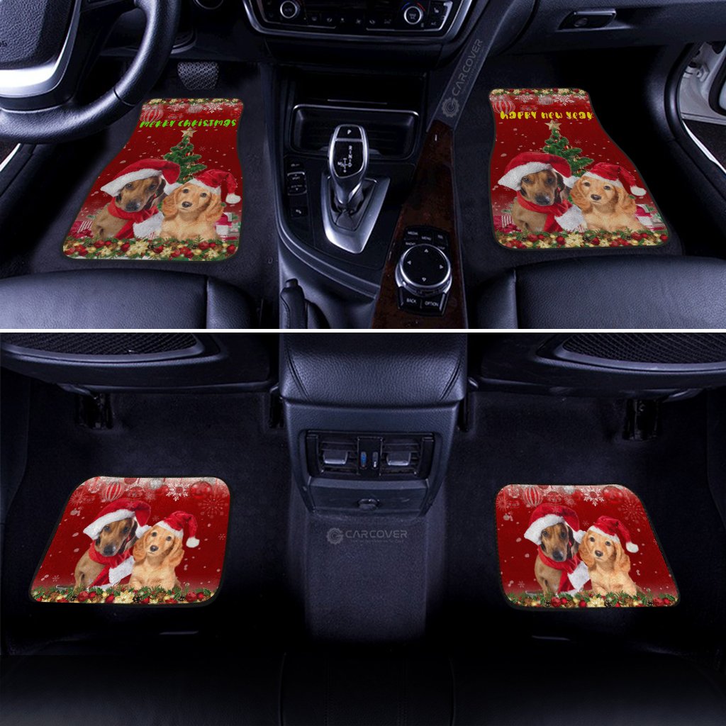 Cute Dachshunds Car Floor Mats Custom Car Interior Accessories Christmas - Gearcarcover - 3