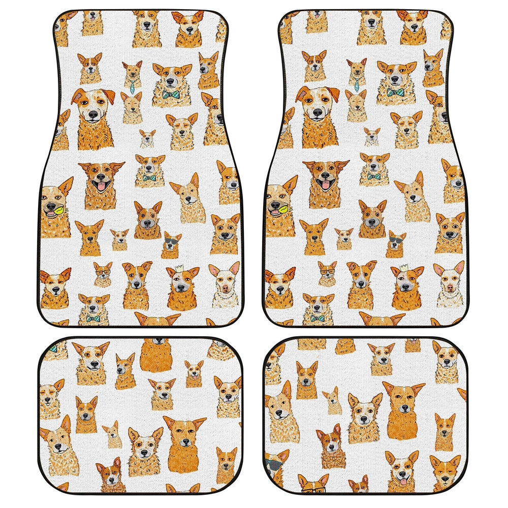 Cute Dog Face Car Floor Mats Custom Pattern Dog Car Accessories - Gearcarcover - 1